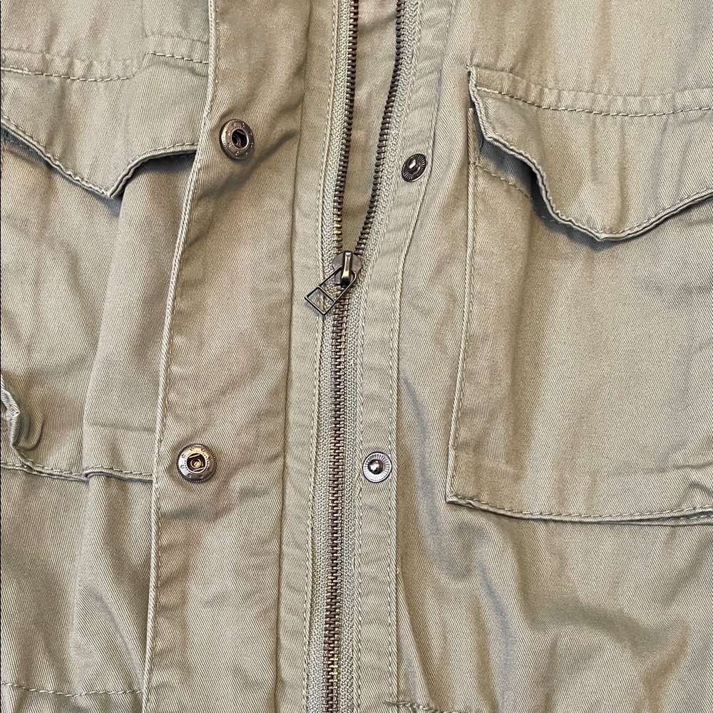 Thread & Supply Olive Green Utility Jacket with Drawcord Waist - Picture 5 of 8